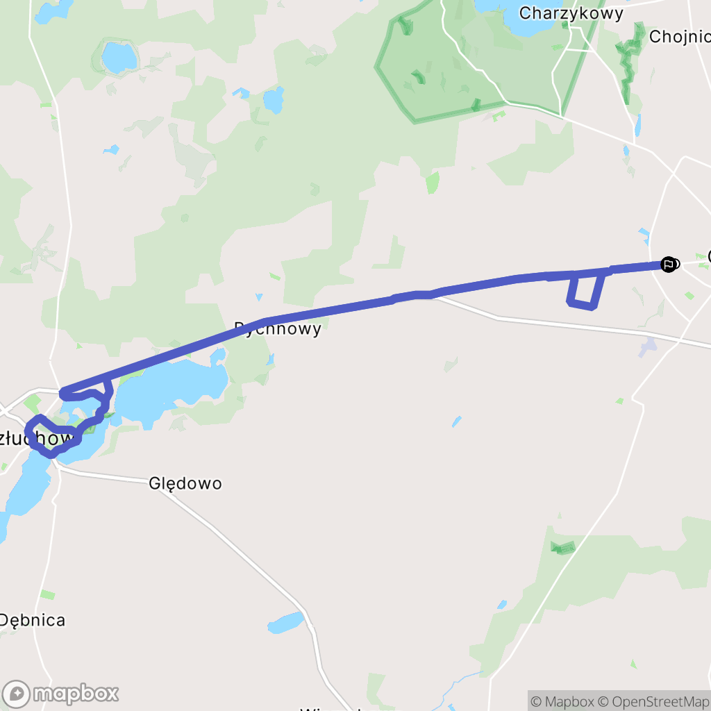 Chojnice: mapa trasy - Poland