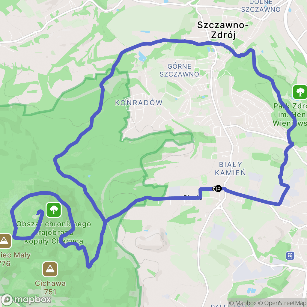 Wałbrzych: mapa trasy - Poland