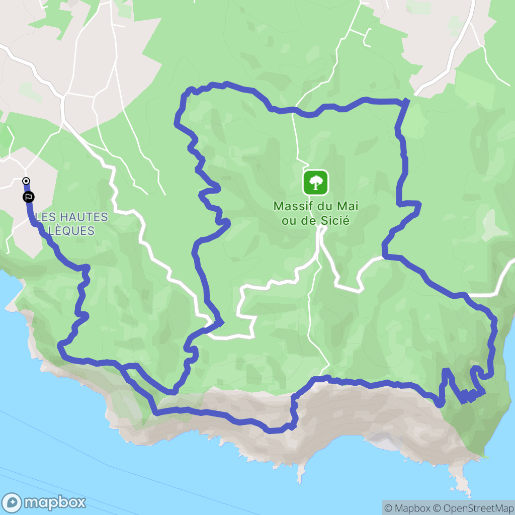 Six-Fours-les-Plages : carte du parcours de randonnée - France
