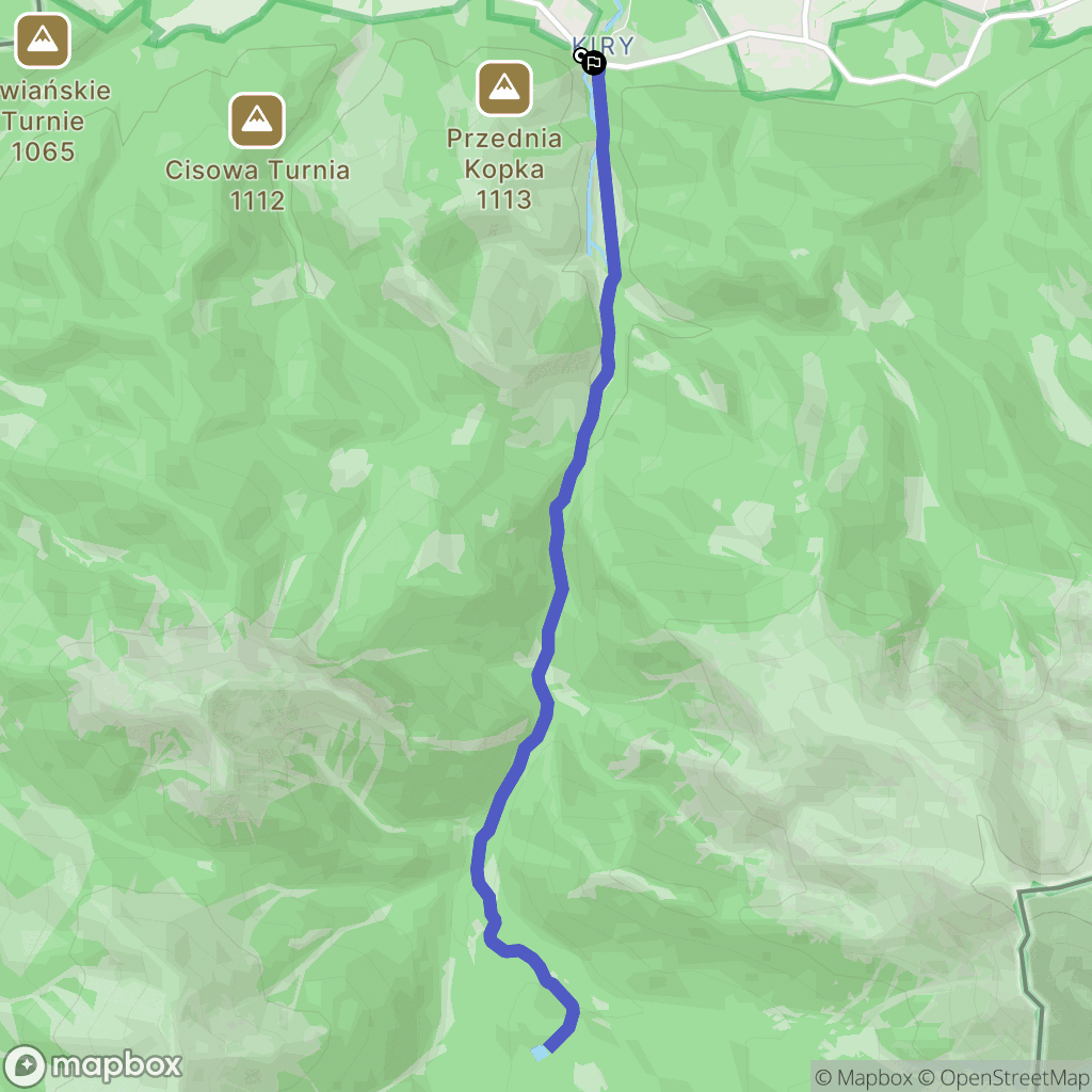 Kościelisko: mapa trasy - Poland