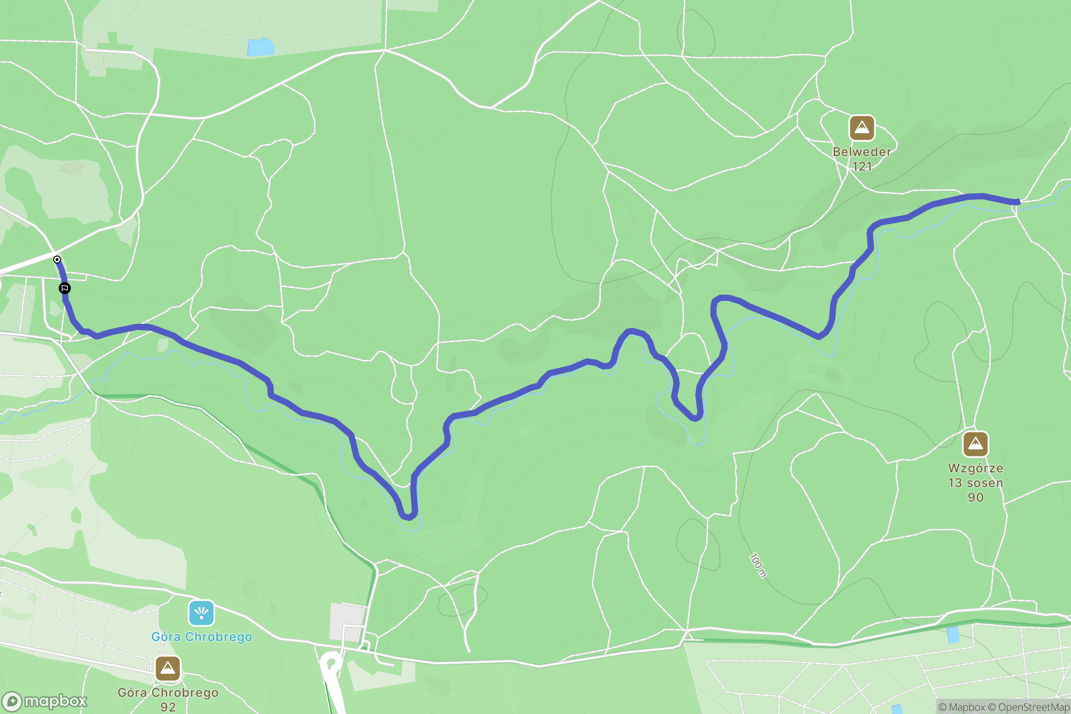 Elbląg: mapa trasy - Poland