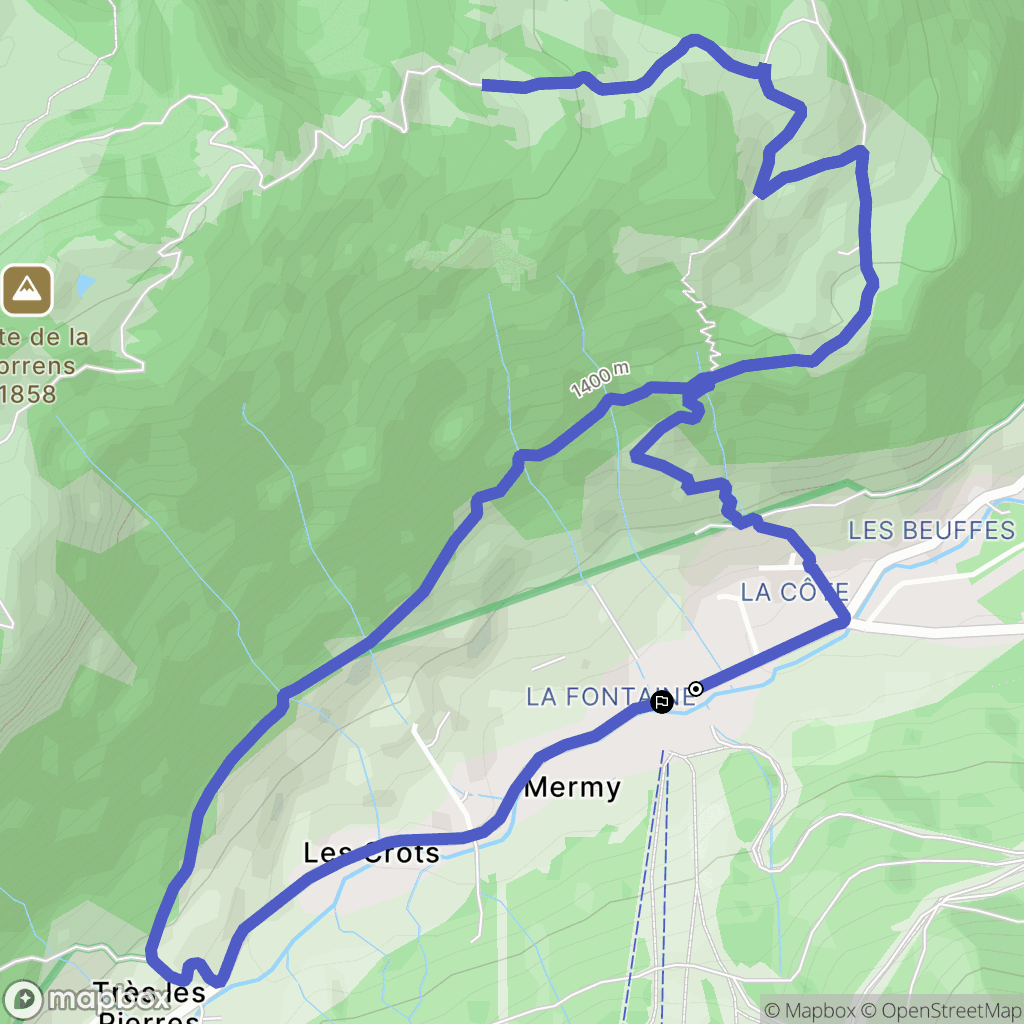 Châtel : carte du parcours de randonnée - France