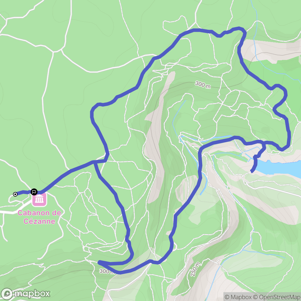 Aix-en-Provence : carte du parcours de randonnée - France