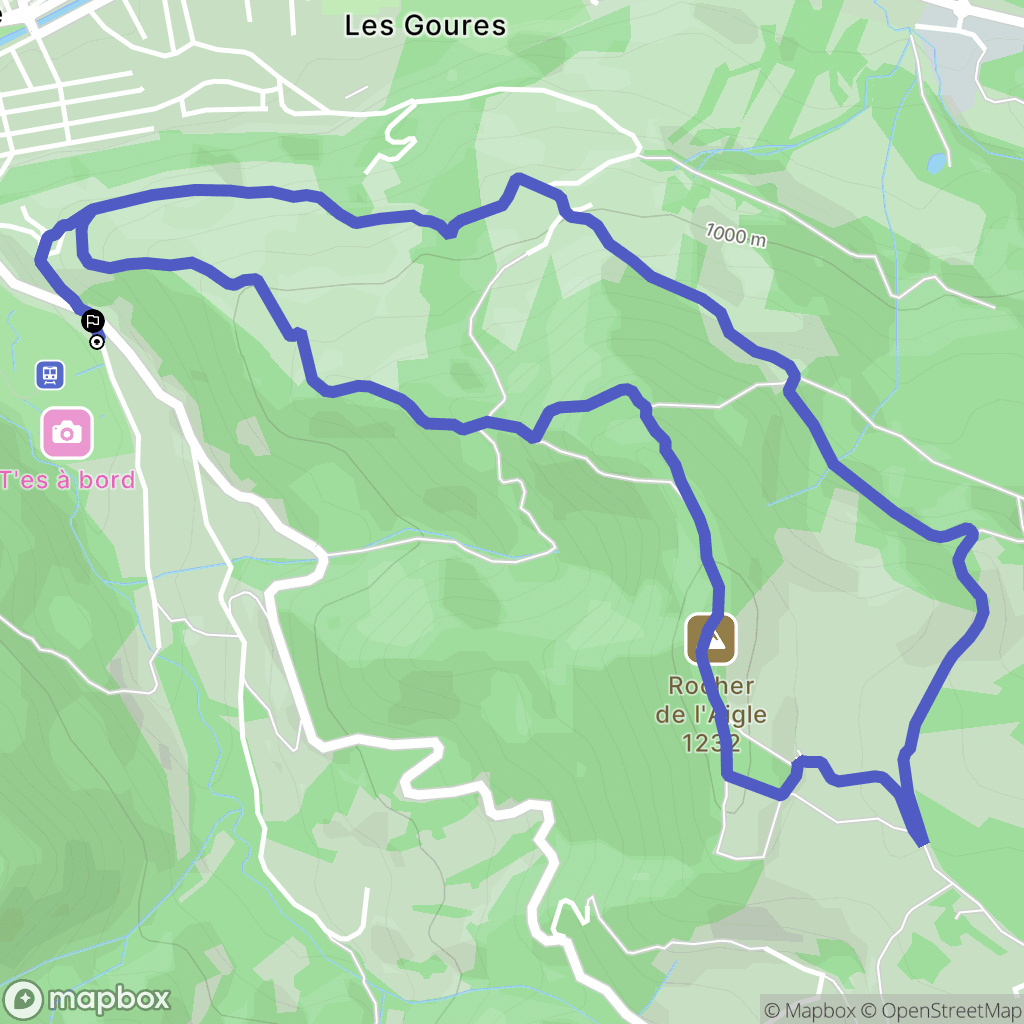 La Bourboule : carte du parcours de randonnée - France