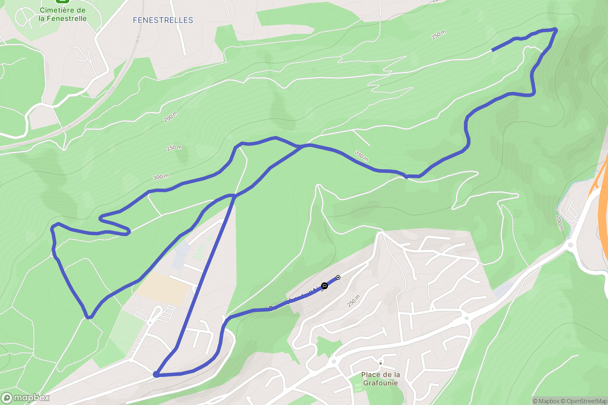 Carnoux-en-Provence : carte du parcours de randonnée - France