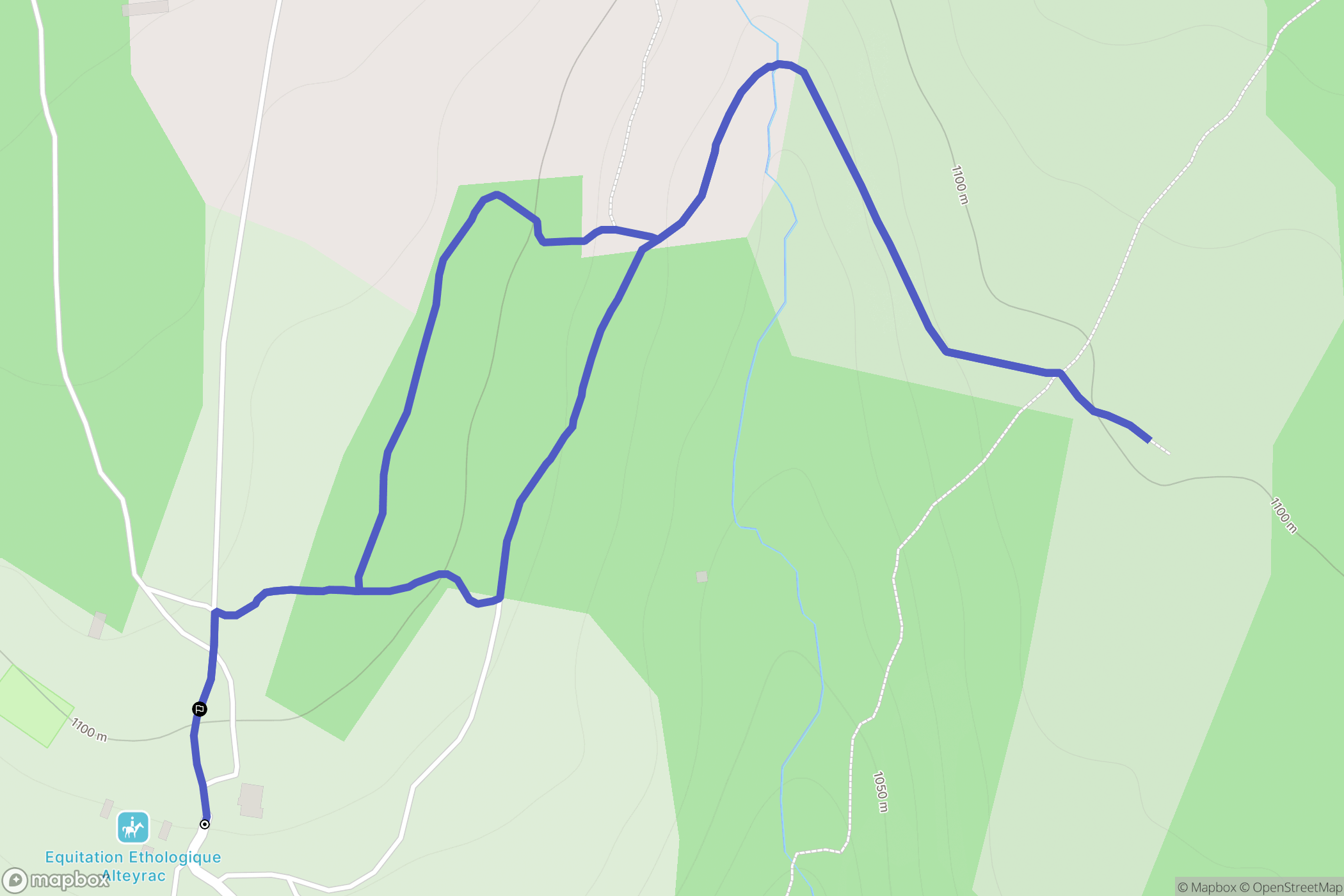 Chastel-Nouvel : carte du parcours de randonnée - France