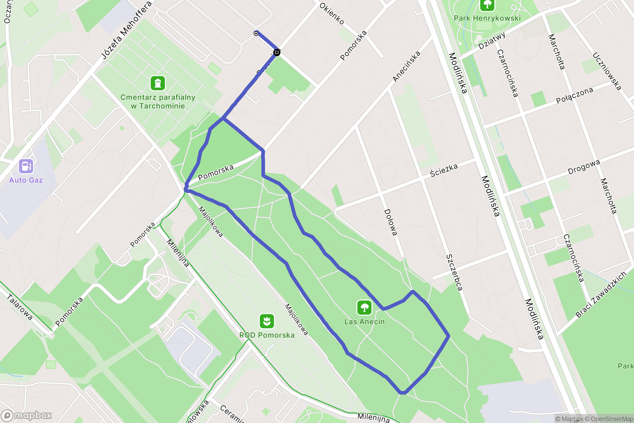 Warszawa: mapa trasy - Poland