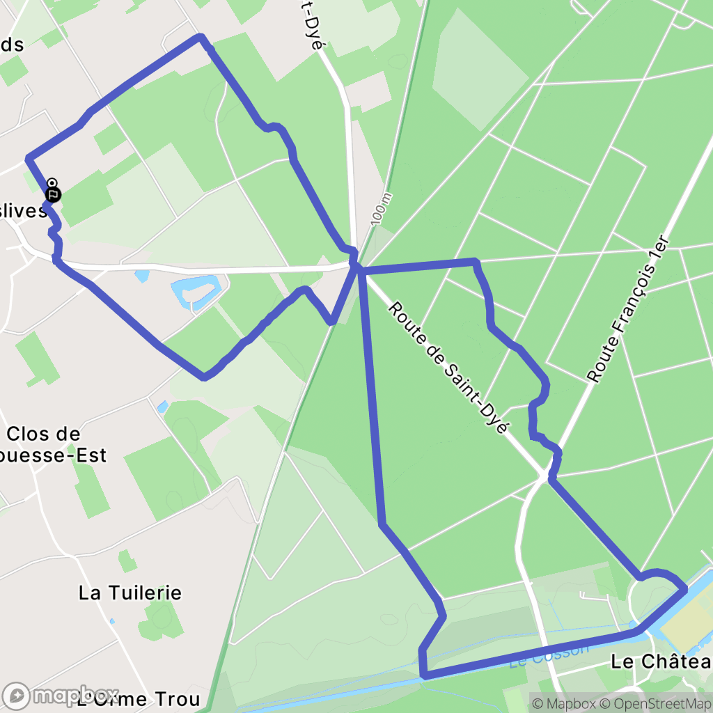 Maslives : carte du parcours de randonnée - France