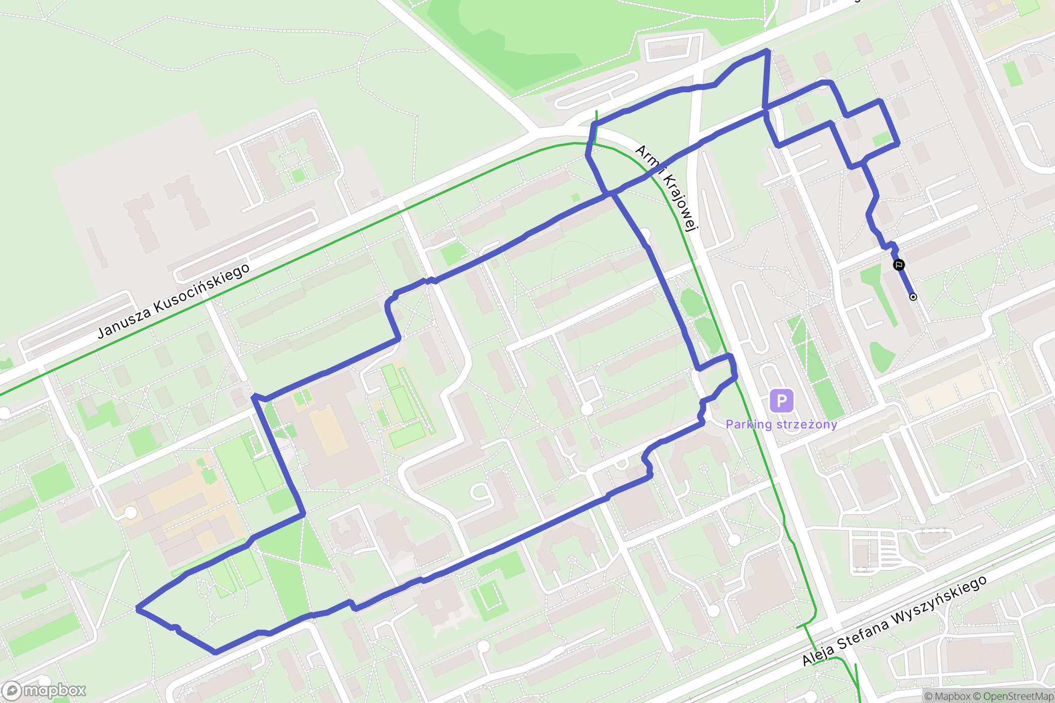Łódź: mapa trasy - Poland