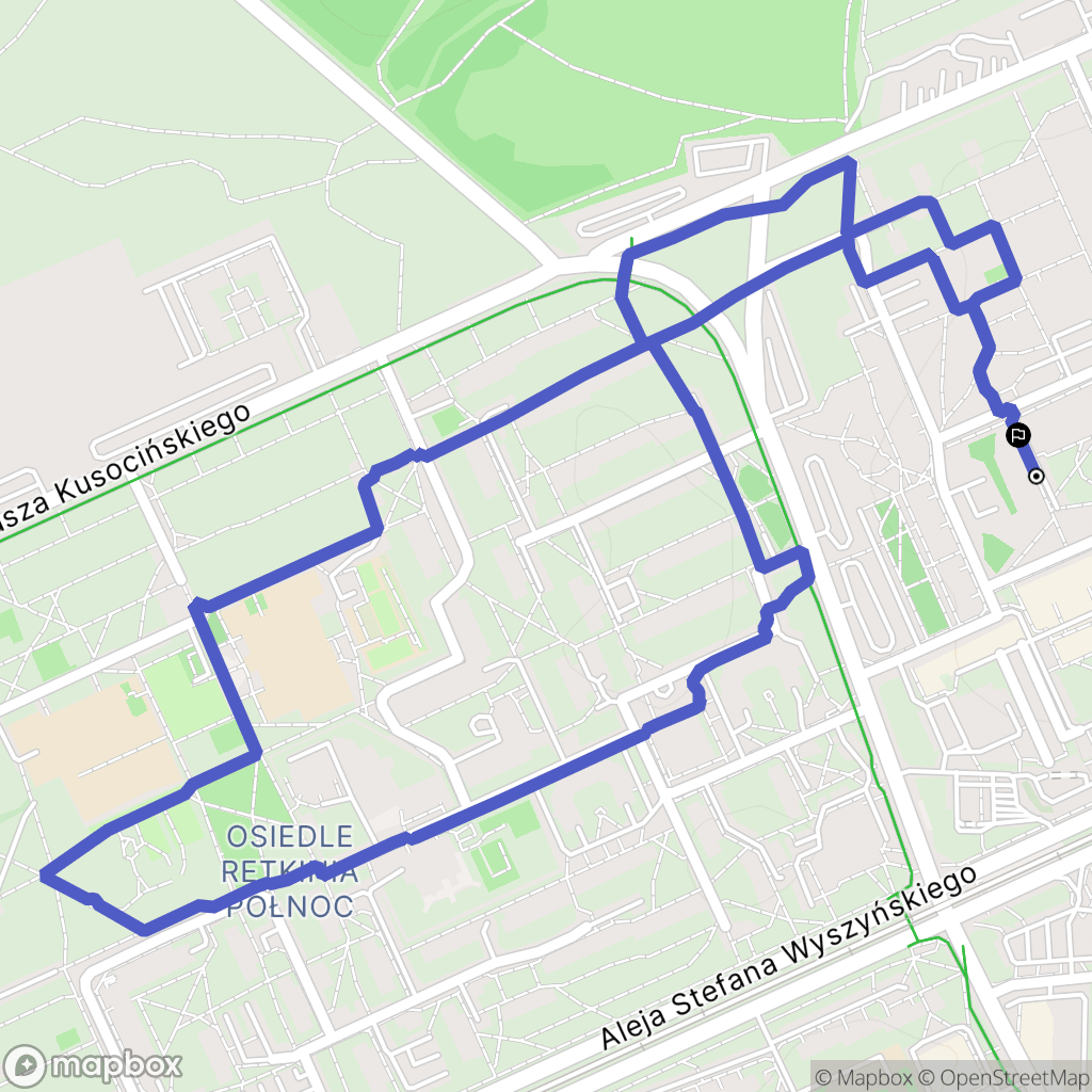 Łódź: mapa trasy - Poland