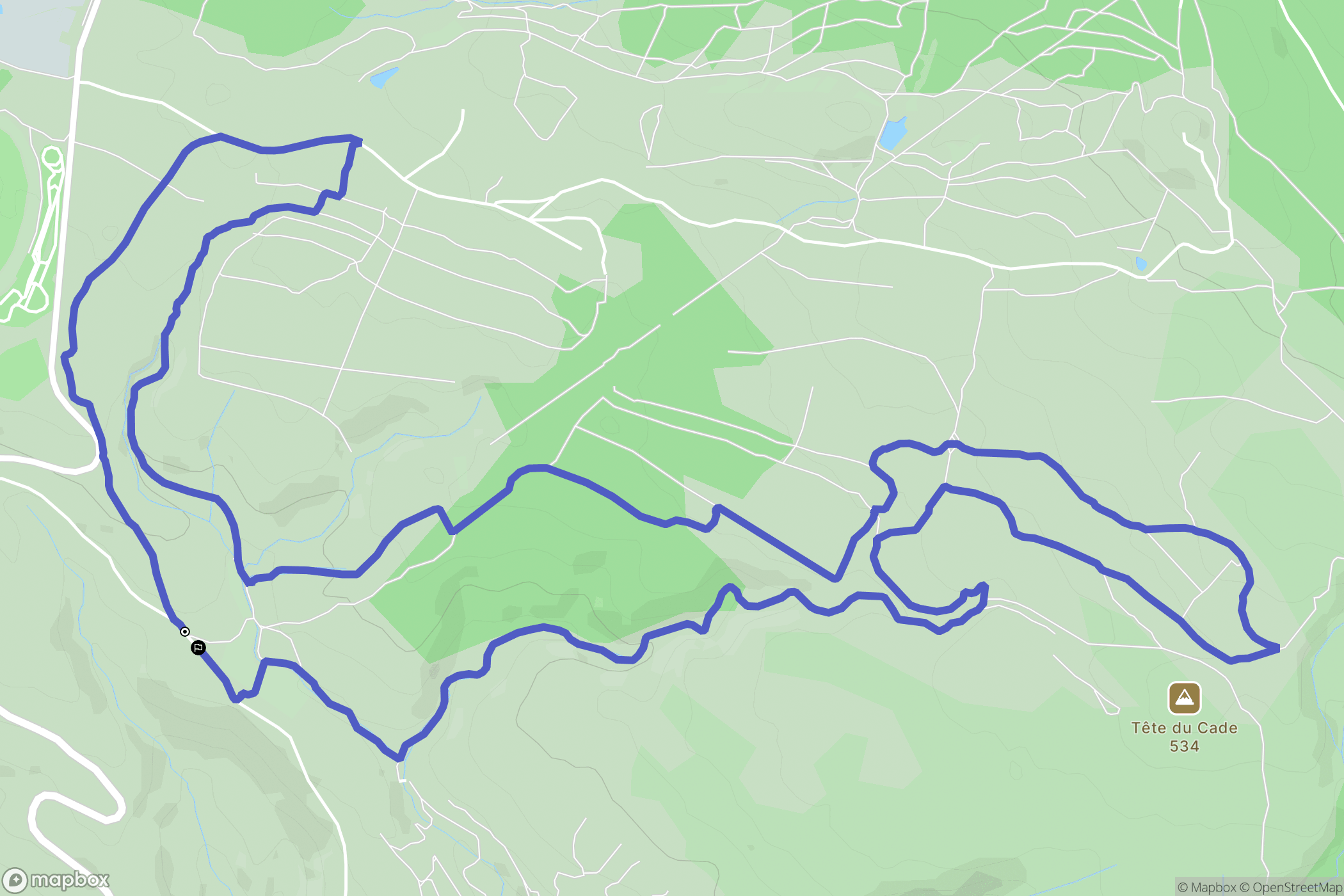 Le Beausset : carte du parcours de randonnée - France