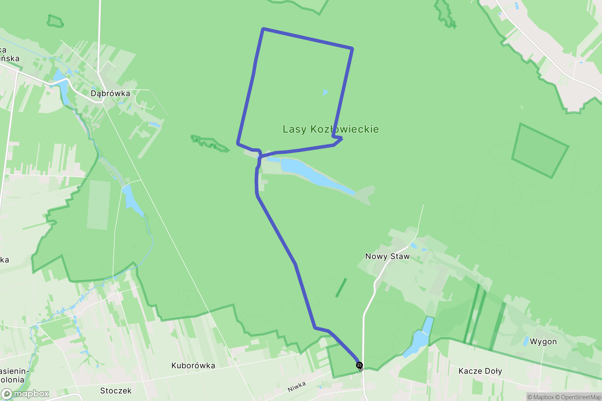 Nasutów: mapa trasy - Poland