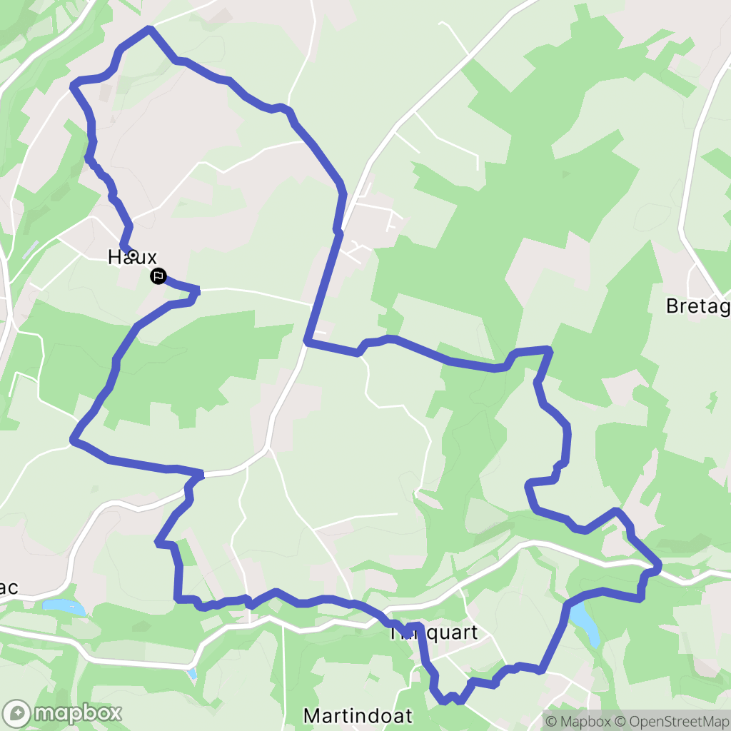 Haux : carte du parcours de randonnée - France