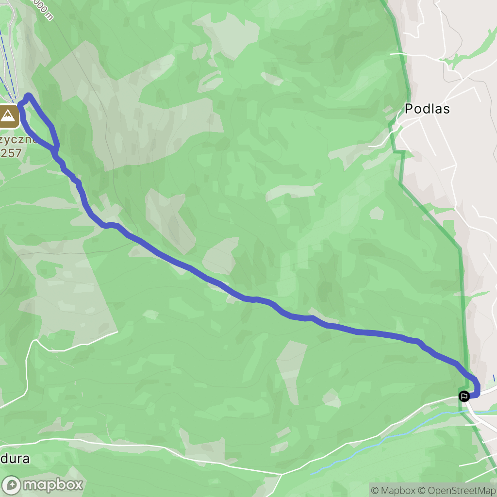 Lipowa: mapa trasy - Poland