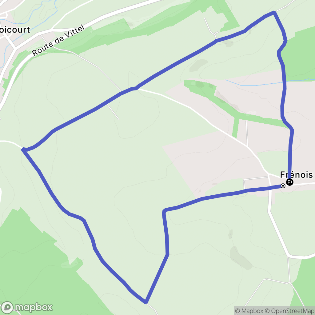 Frénois : carte du parcours de randonnée - France