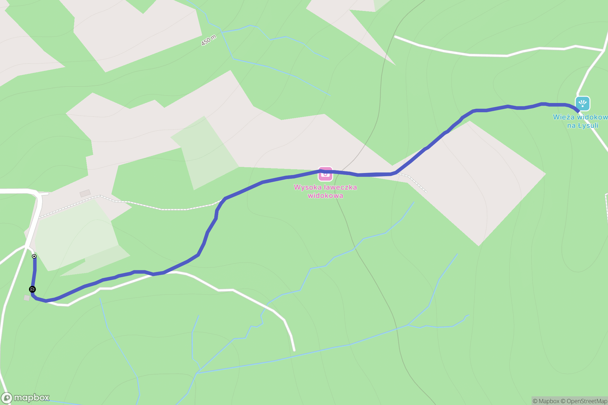 Dominikowice: mapa trasy - Poland
