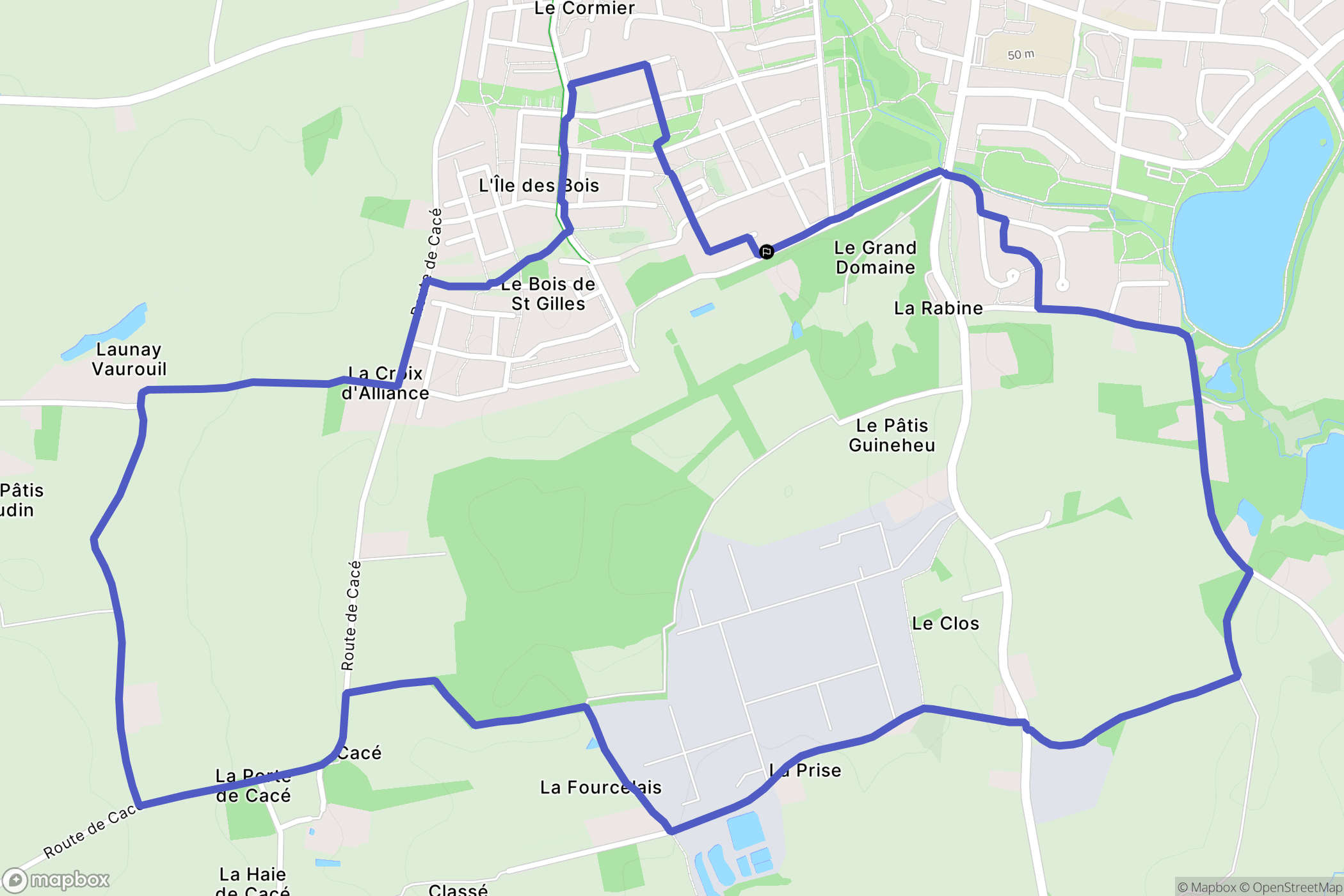Saint-Gilles : carte du parcours de randonnée - France