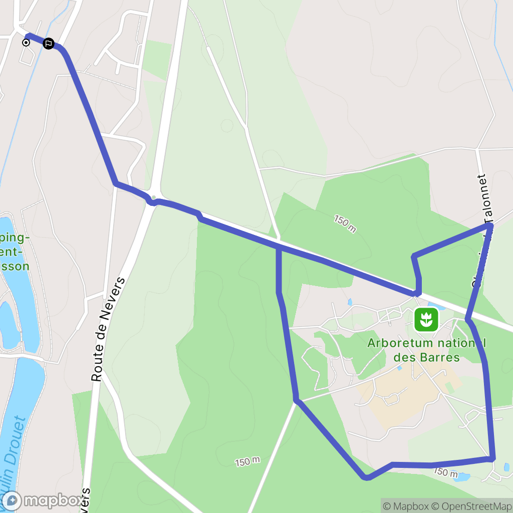 Nogent-sur-Vernisson : carte du parcours de randonnée - France