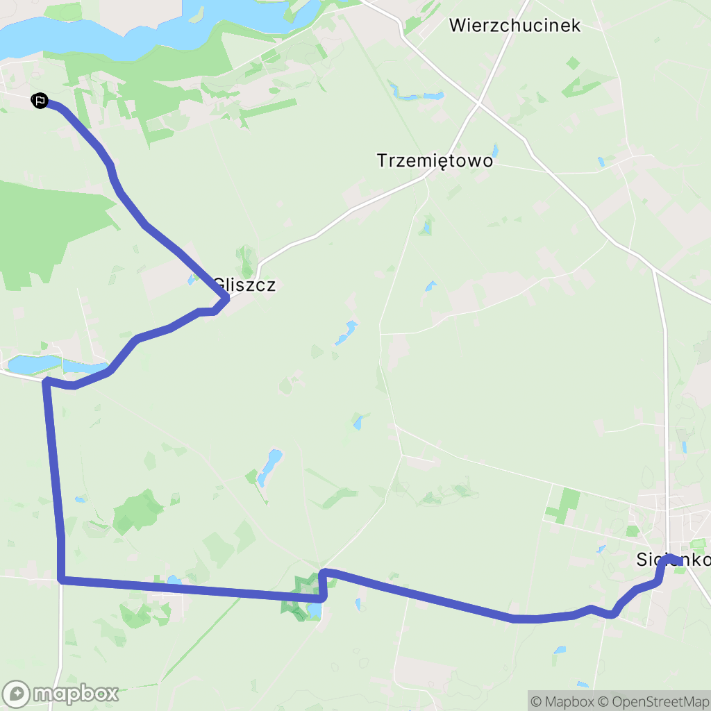 Gliszcz: mapa trasy - Poland