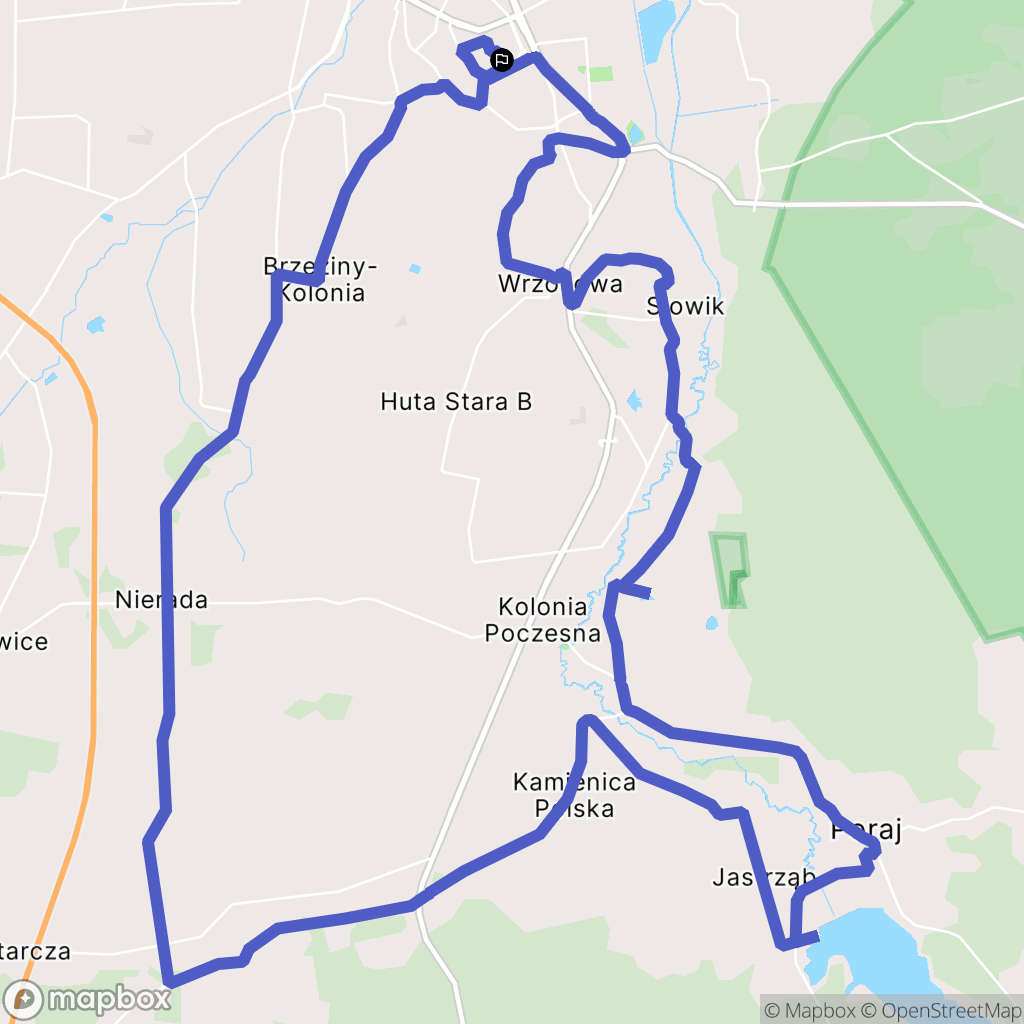 Częstochowa: mapa trasy - Poland