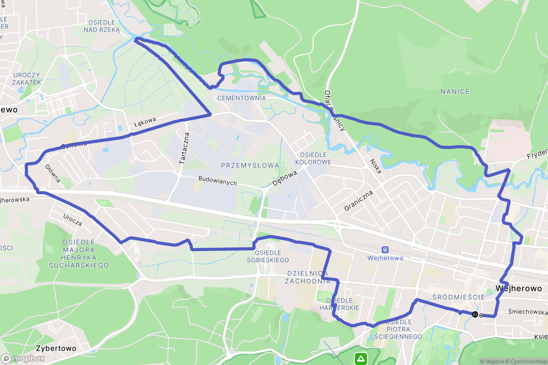 Wejherowo: mapa trasy - Poland