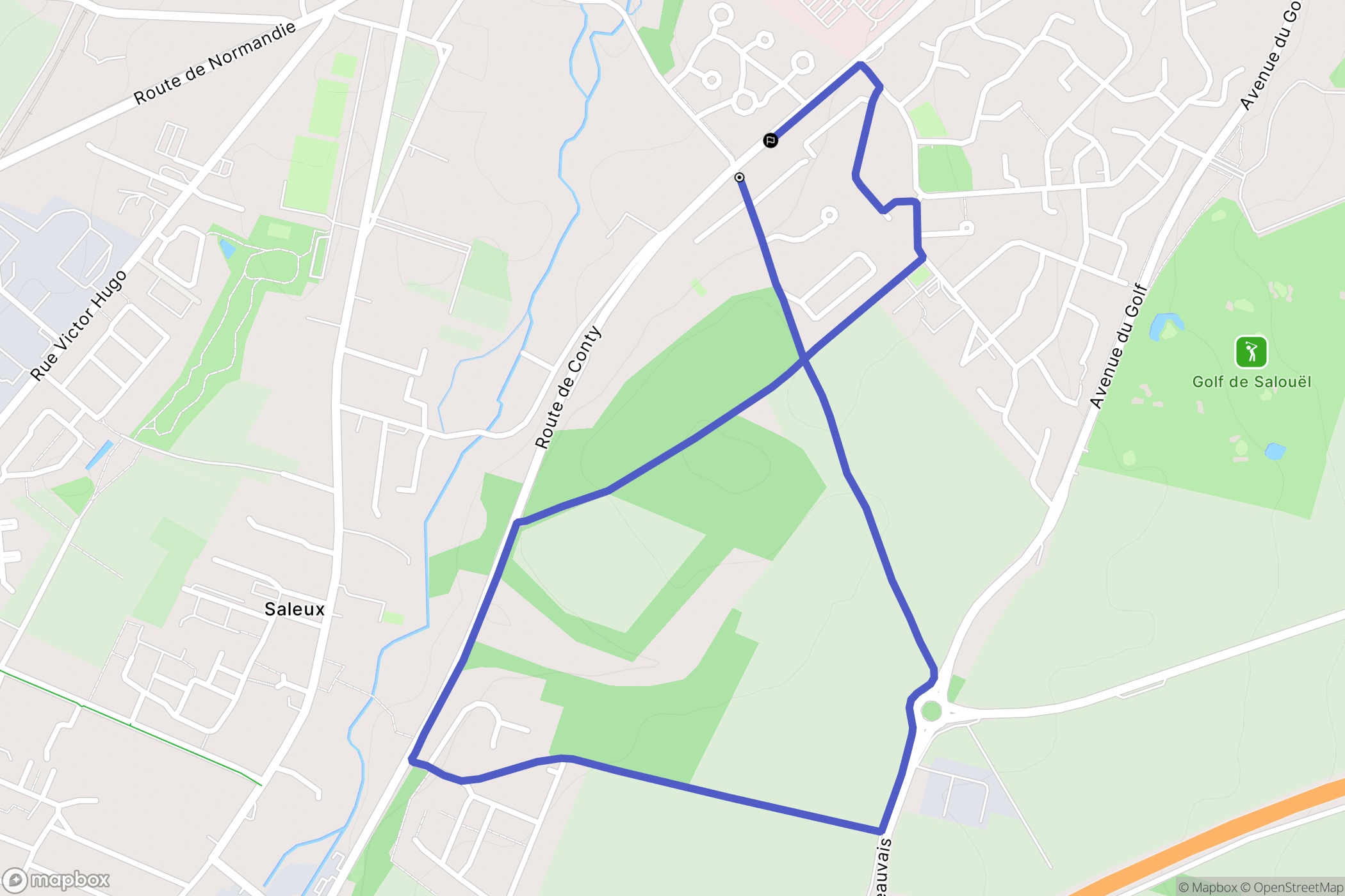 Salouël : carte du parcours de randonnée - France