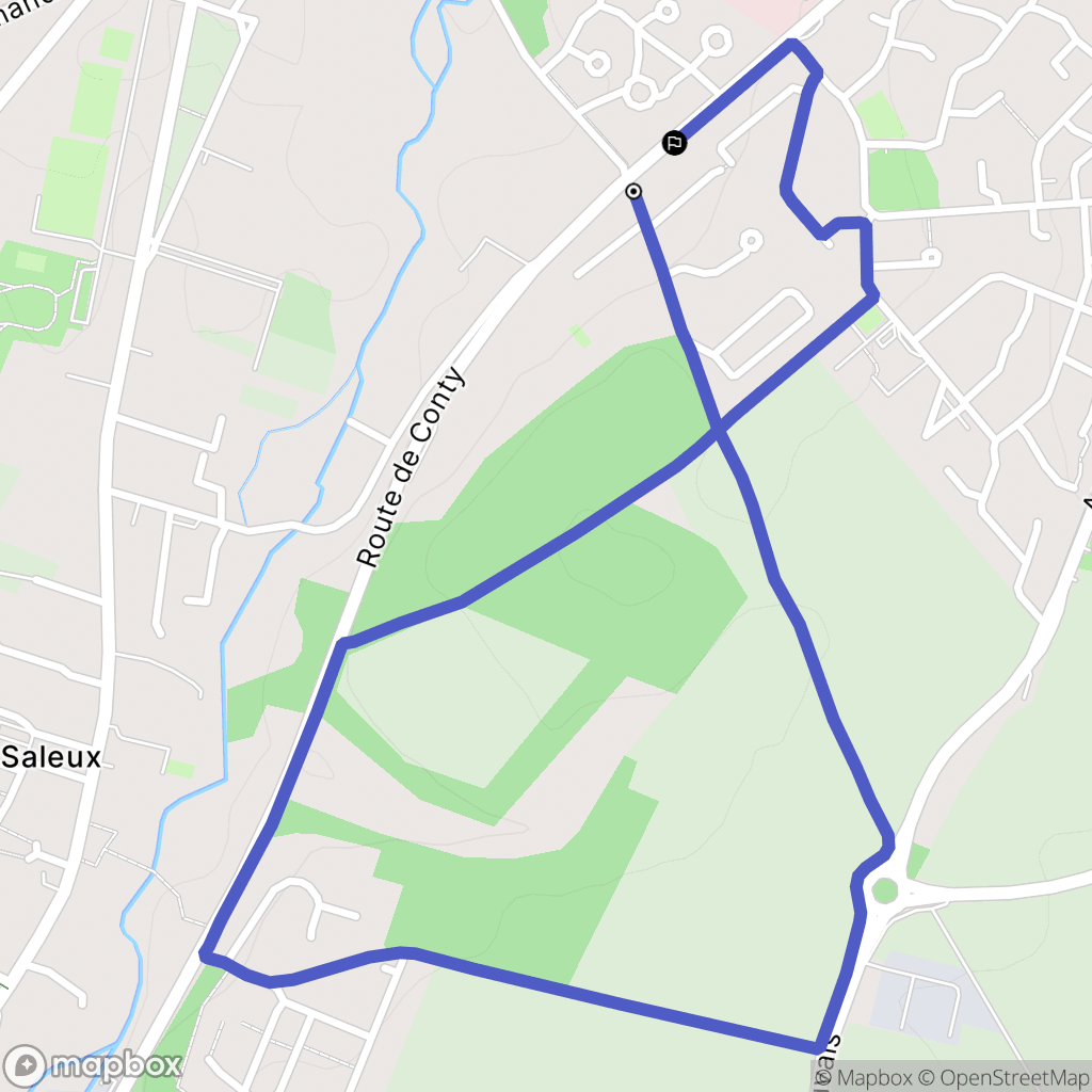 Salouël : carte du parcours de randonnée - France