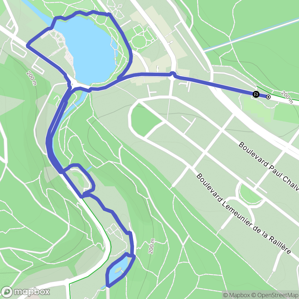 Bagnoles de l'Orne Normandie : carte du parcours de randonnée - France
