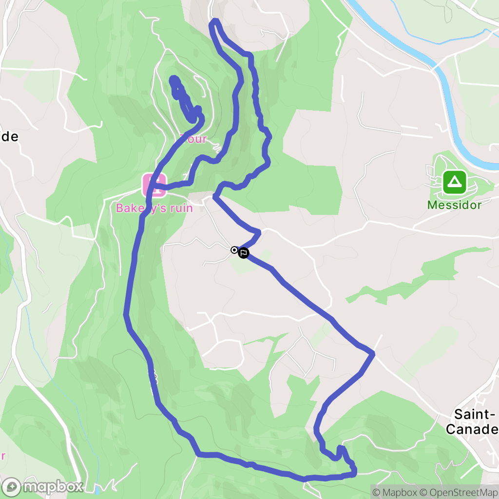Le Puy-Sainte-Réparade : carte du parcours de randonnée - France