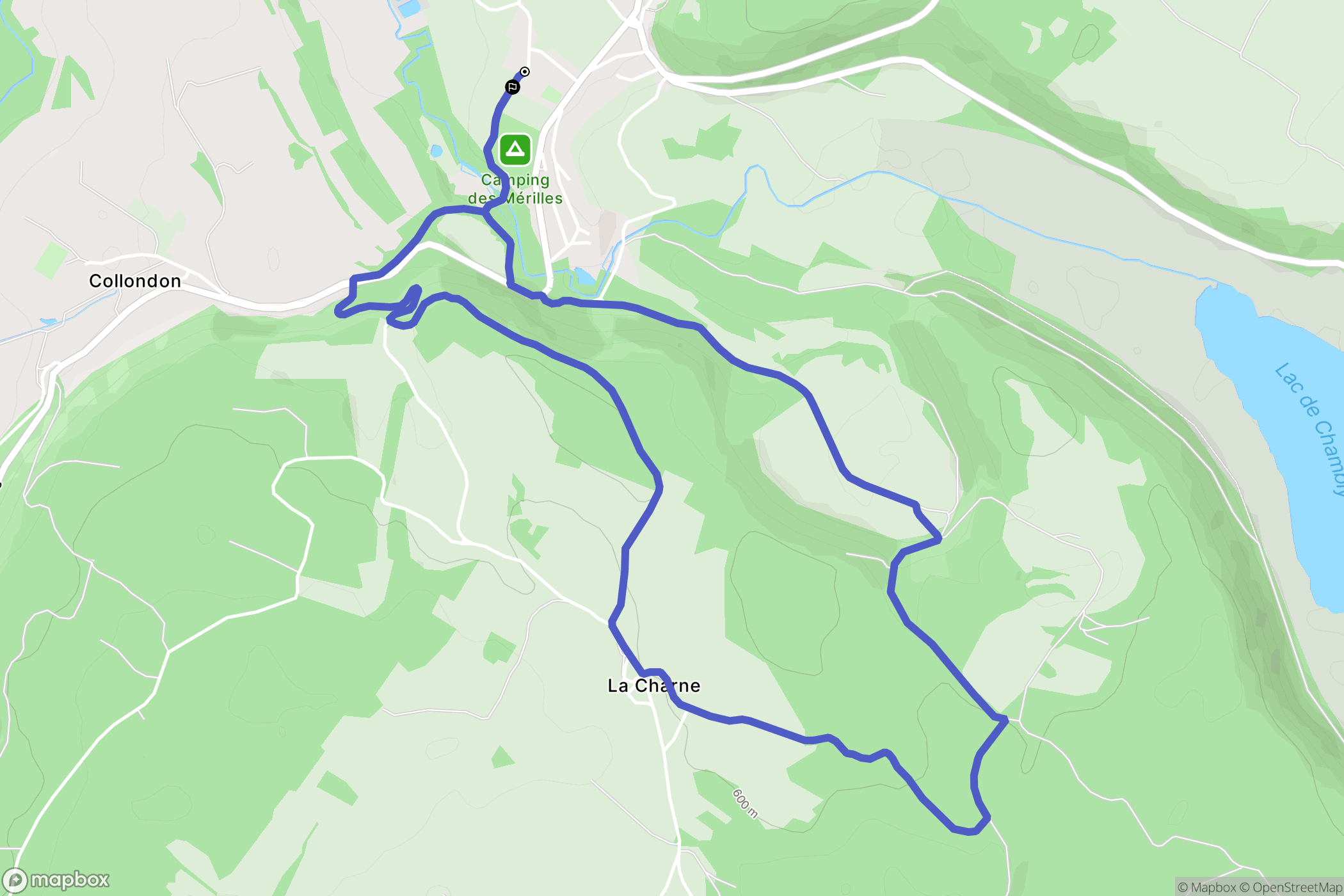 Doucier : carte du parcours de randonnée - France