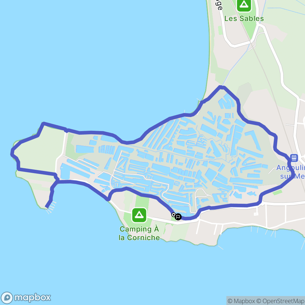 Angoulins : carte du parcours de randonnée - France