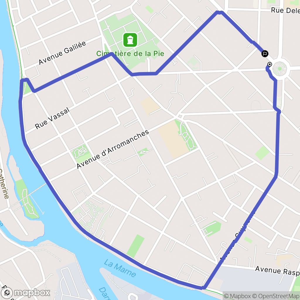Saint-Maur-des-Fossés : carte du parcours de randonnée - France