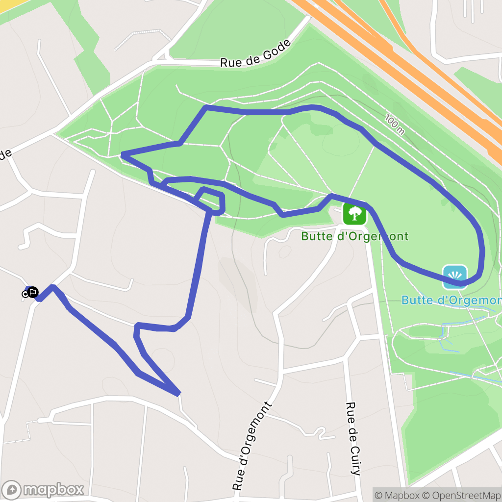 Argenteuil : carte du parcours de randonnée - France