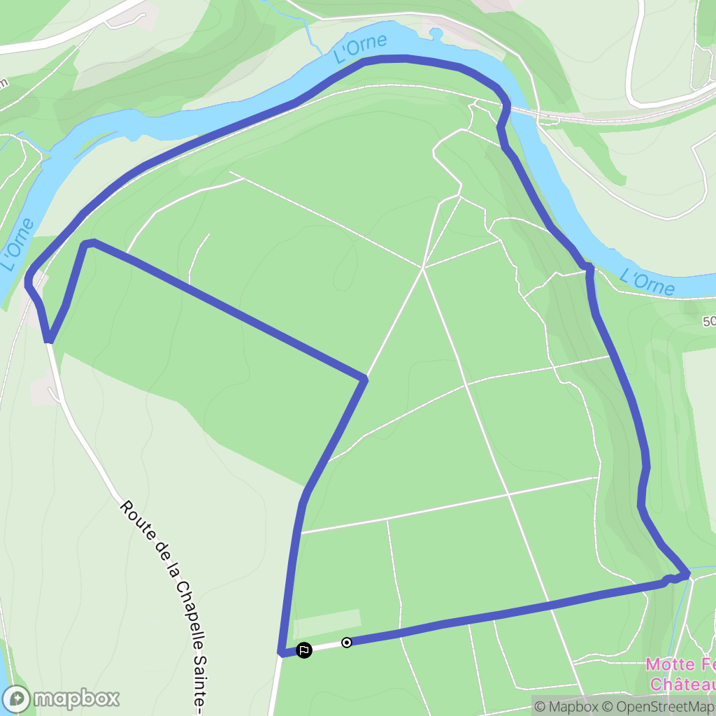 Grimbosq : carte du parcours de randonnée - France