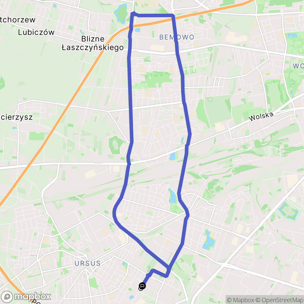 Warszawa: mapa trasy - Poland