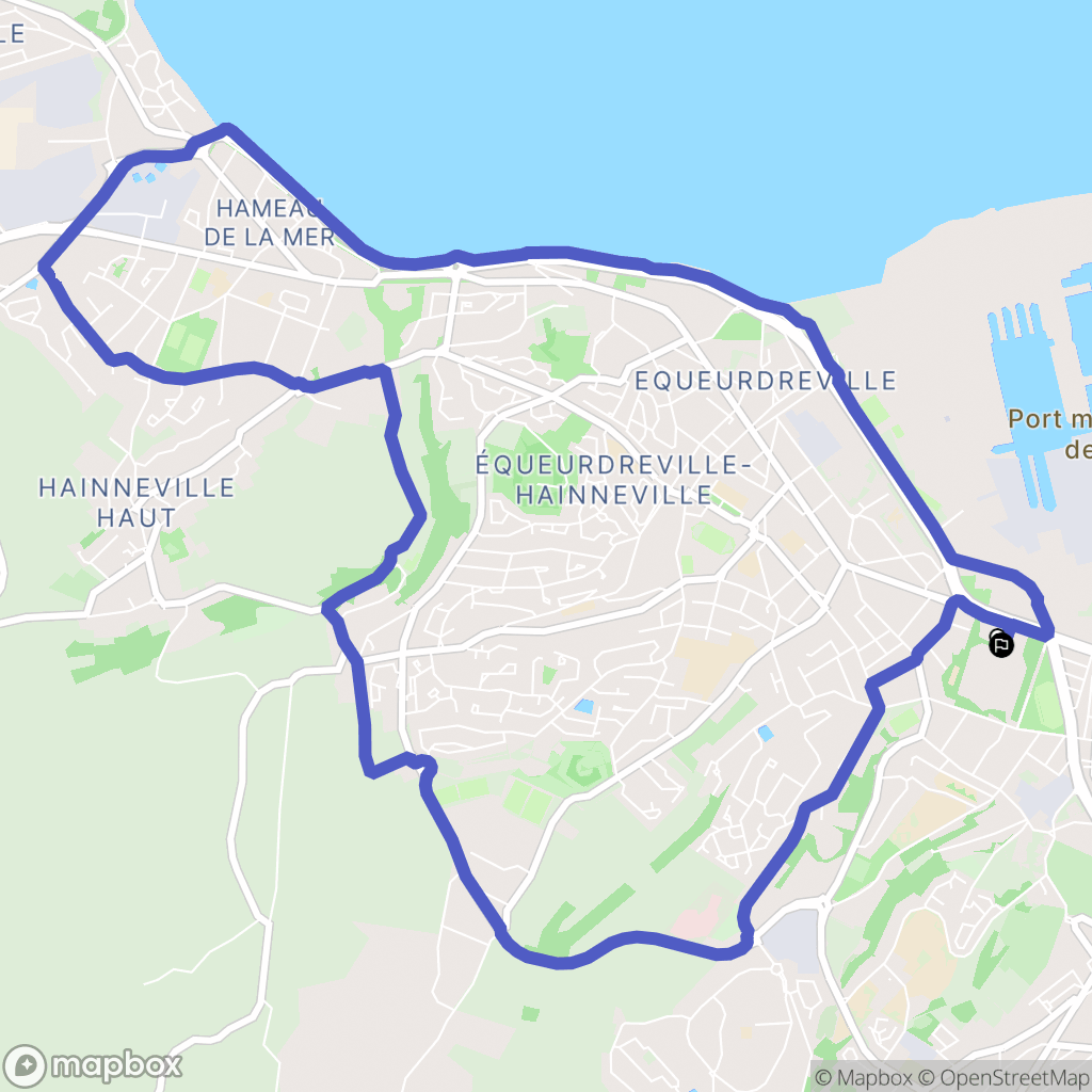Cherbourg-en-Cotentin : carte du parcours de randonnée - France