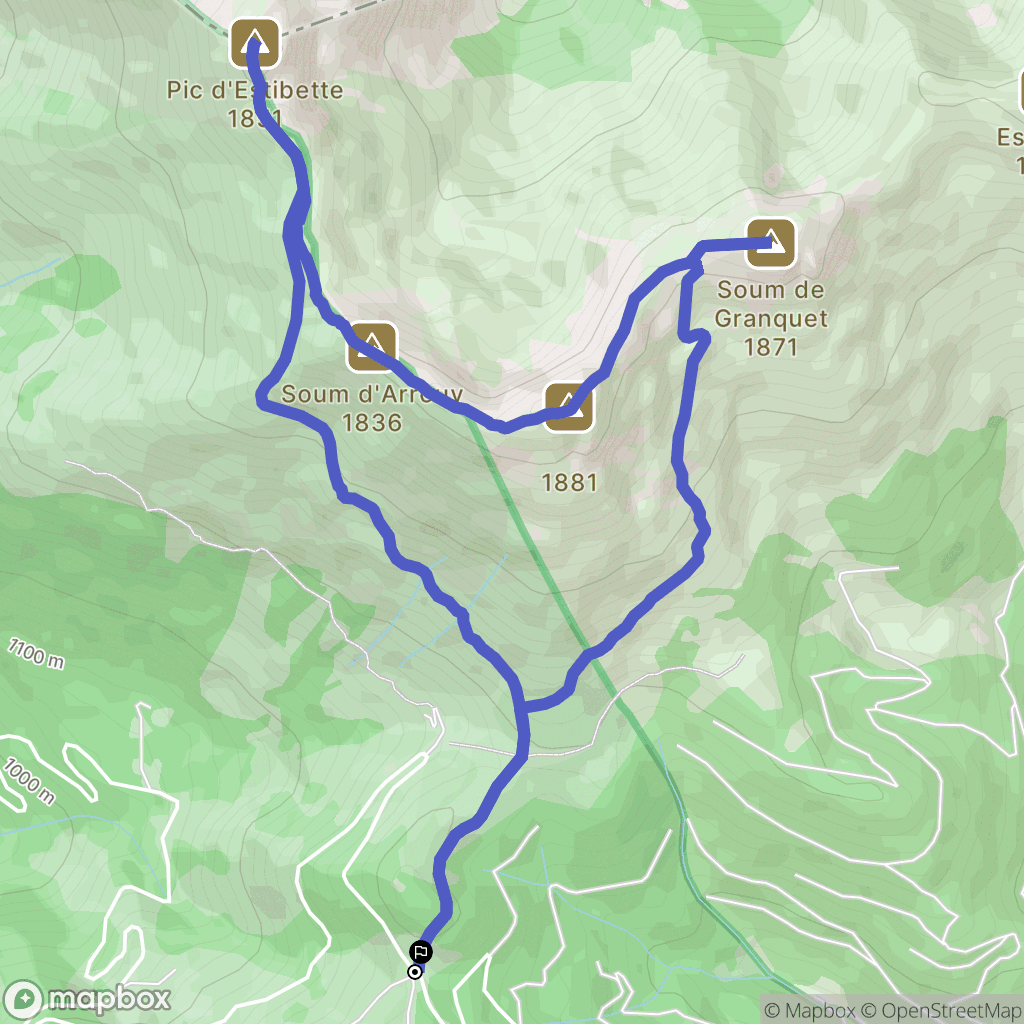 Ferrières : carte du parcours de randonnée - France