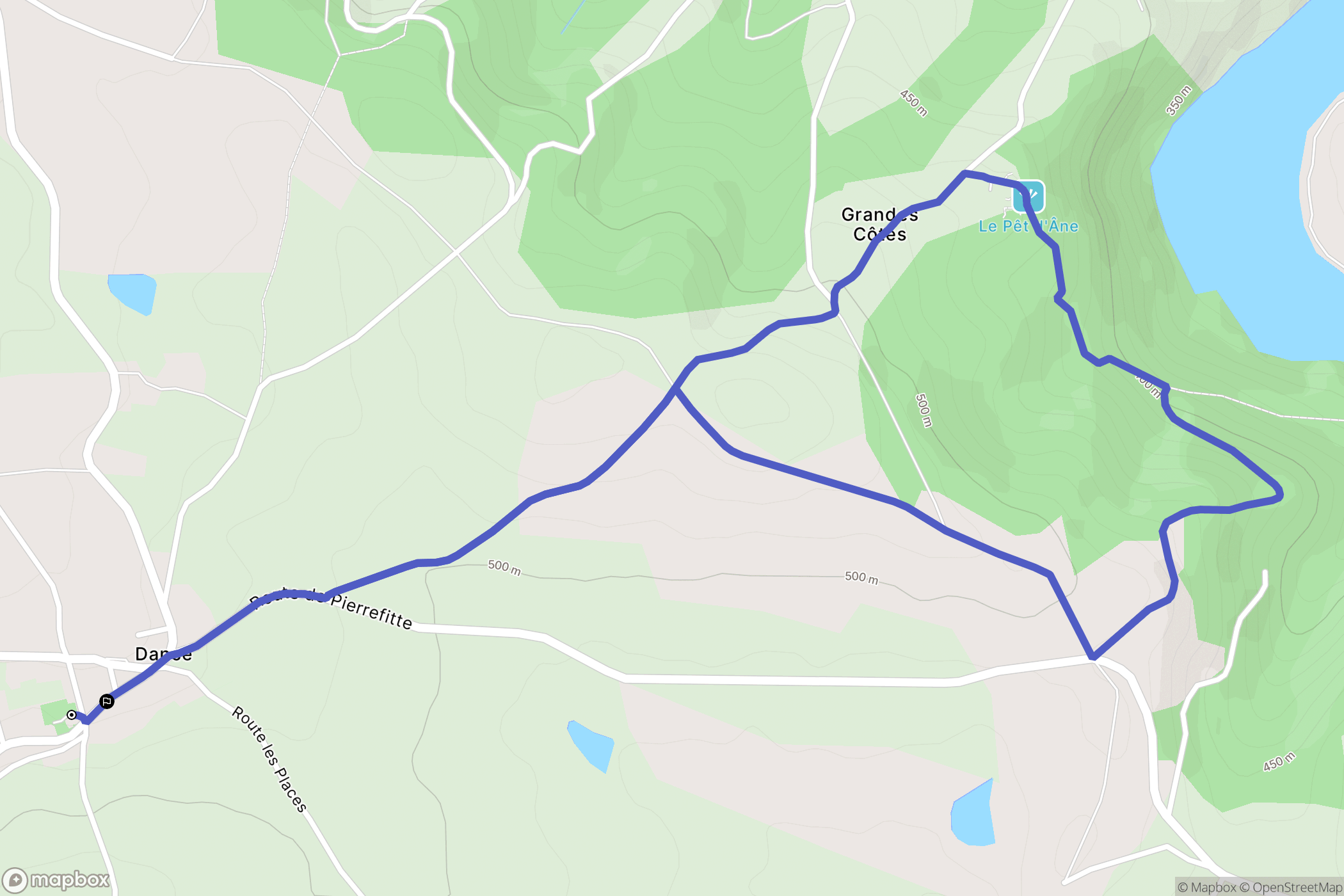 Vézelin-sur-Loire : carte du parcours de randonnée - France