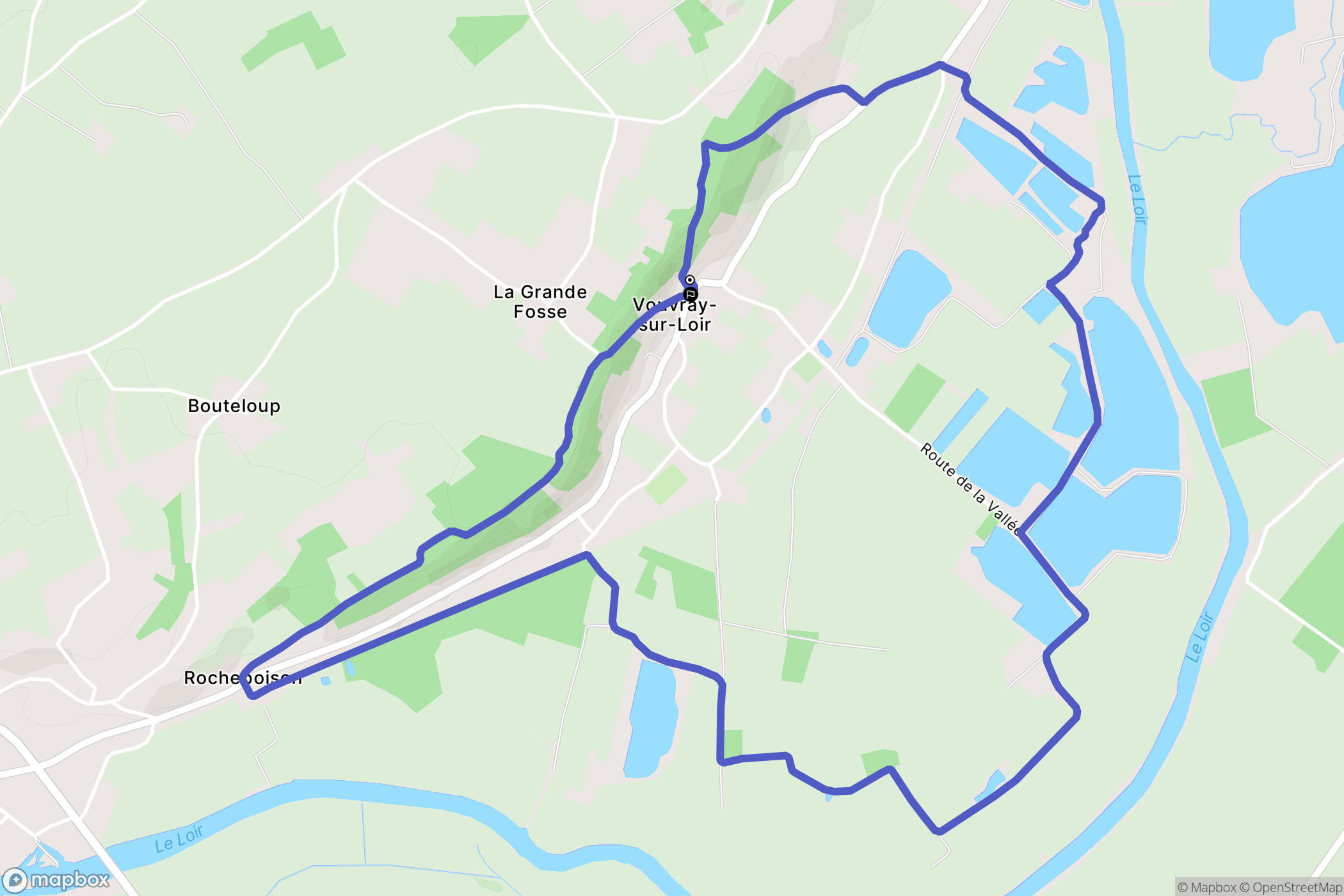 Montval-sur-Loir : carte du parcours de randonnée - France