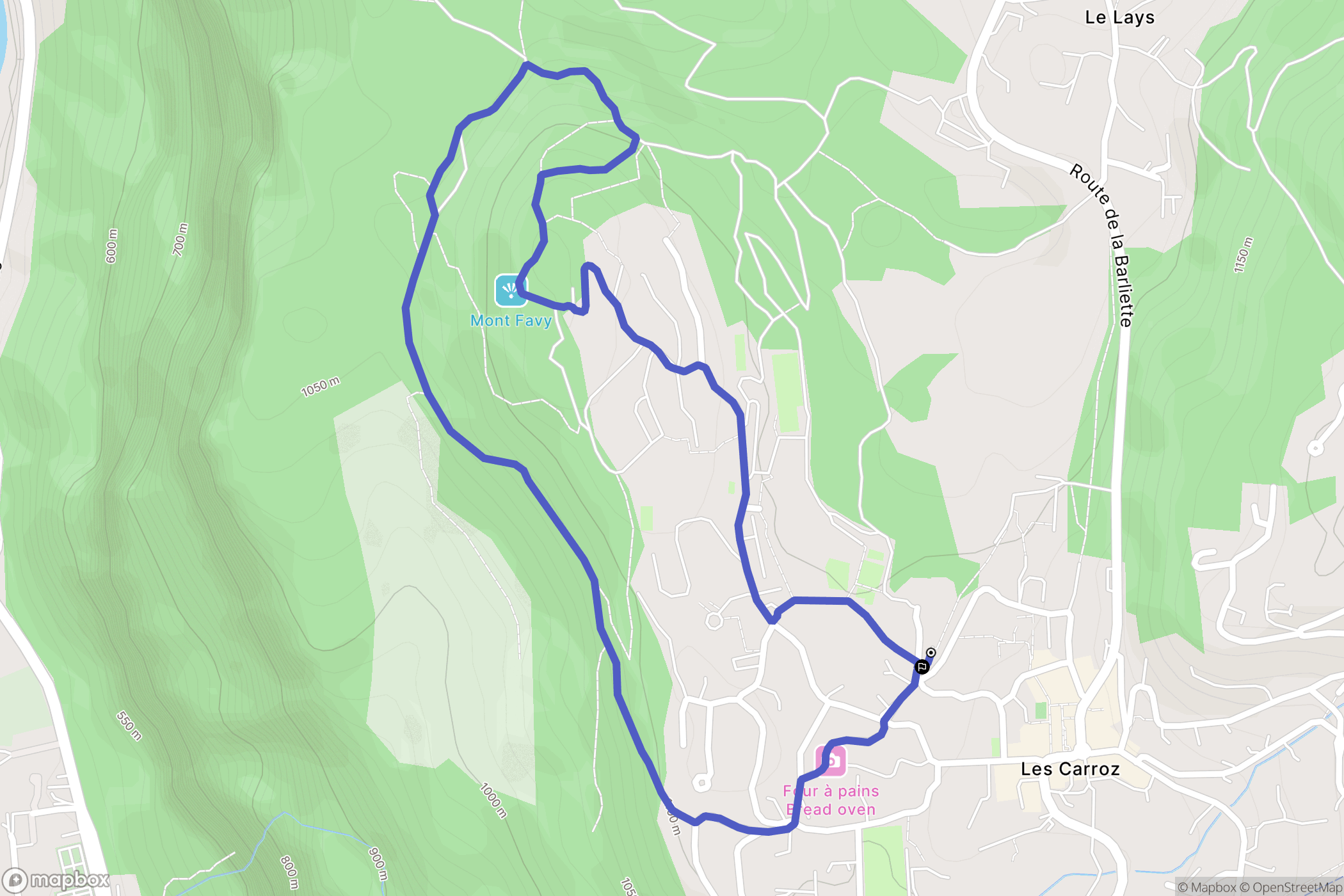 Arâches-la-Frasse : carte du parcours de randonnée - France