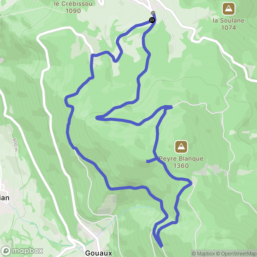 Lançon : carte du parcours de randonnée - France