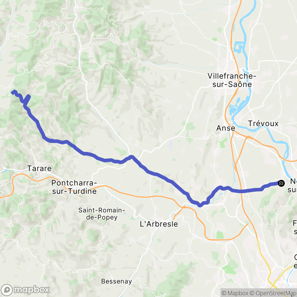 Saint-Germain-au-Mont-d'Or : carte du parcours de randonnée - France