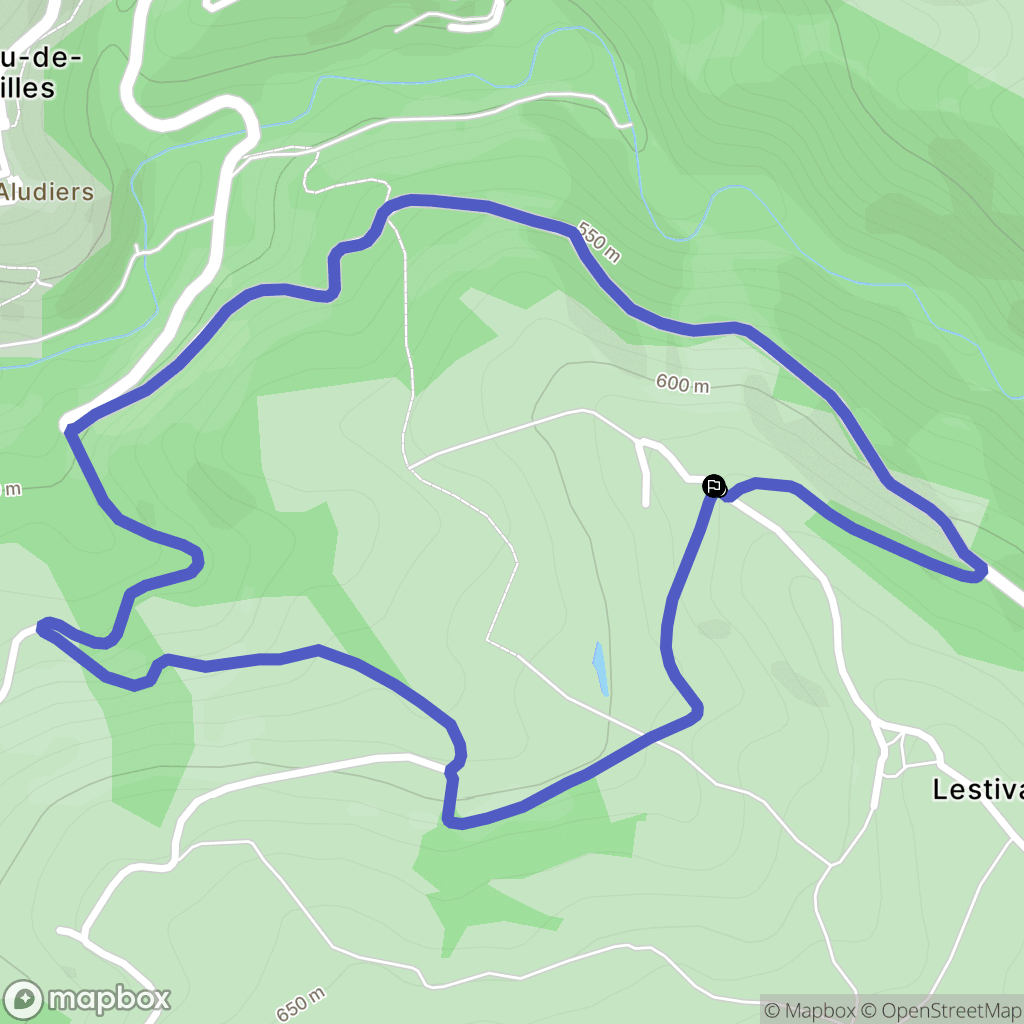 Castelnau-de-Mandailles : carte du parcours de randonnée - France
