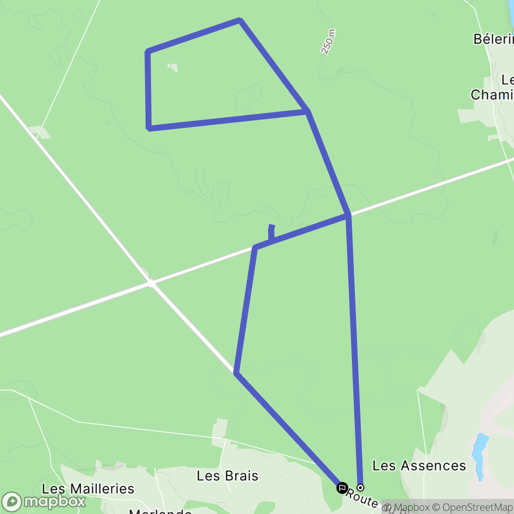 Cérilly : carte du parcours de randonnée - France