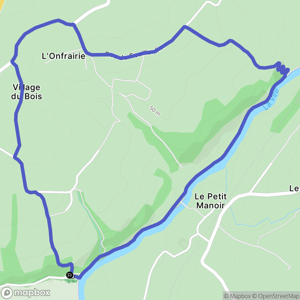 Pont-Hébert : carte du parcours de randonnée - France