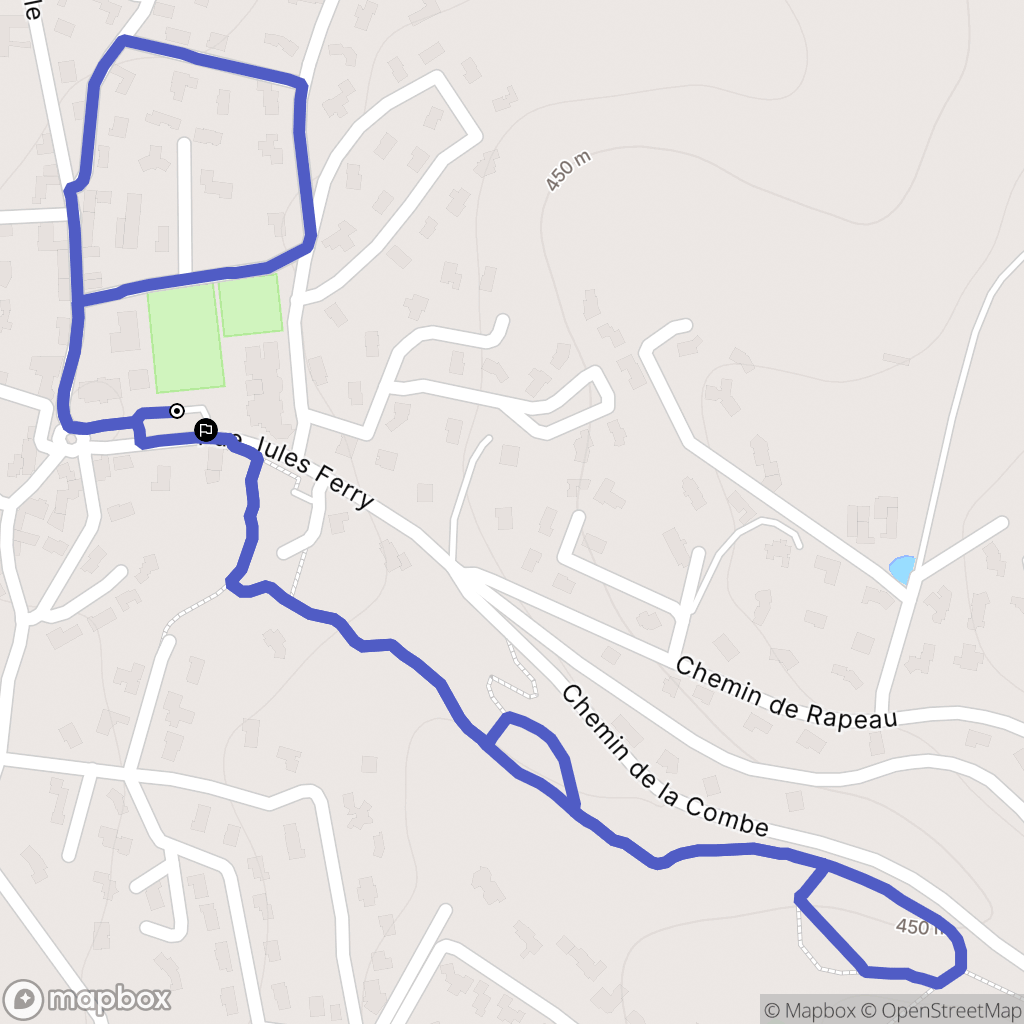 Chambœuf : carte du parcours de randonnée - France