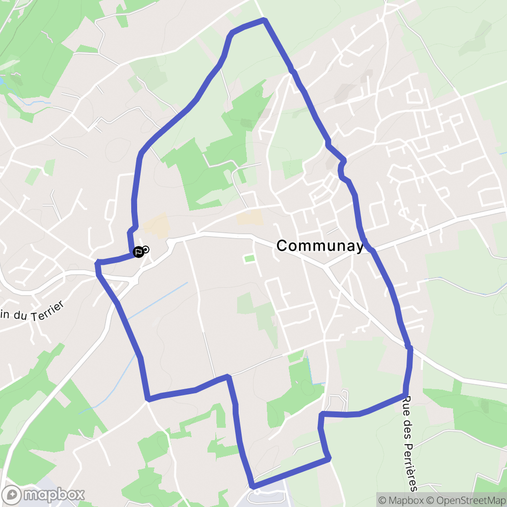 Communay : carte du parcours de randonnée - France