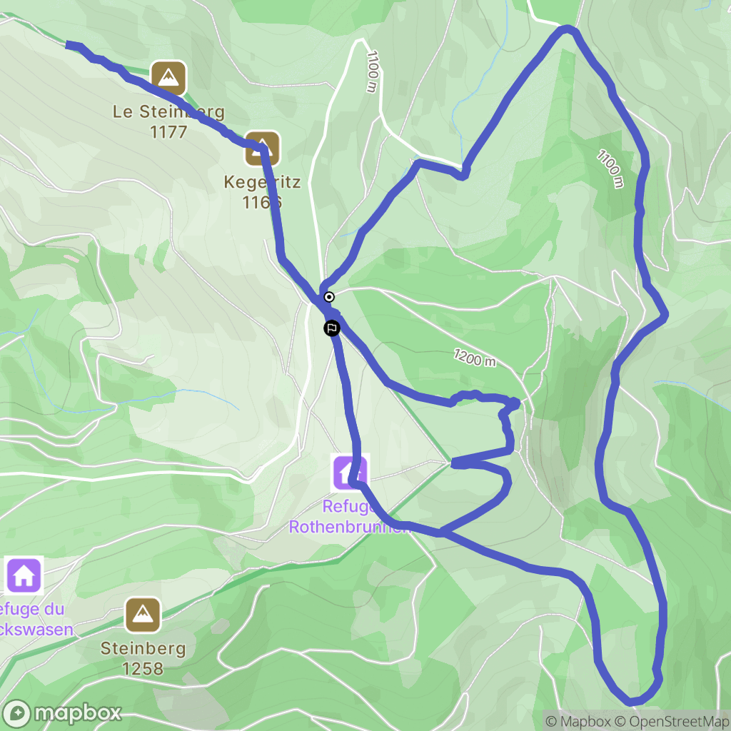 Luttenbach-près-Munster : carte du parcours de randonnée - France