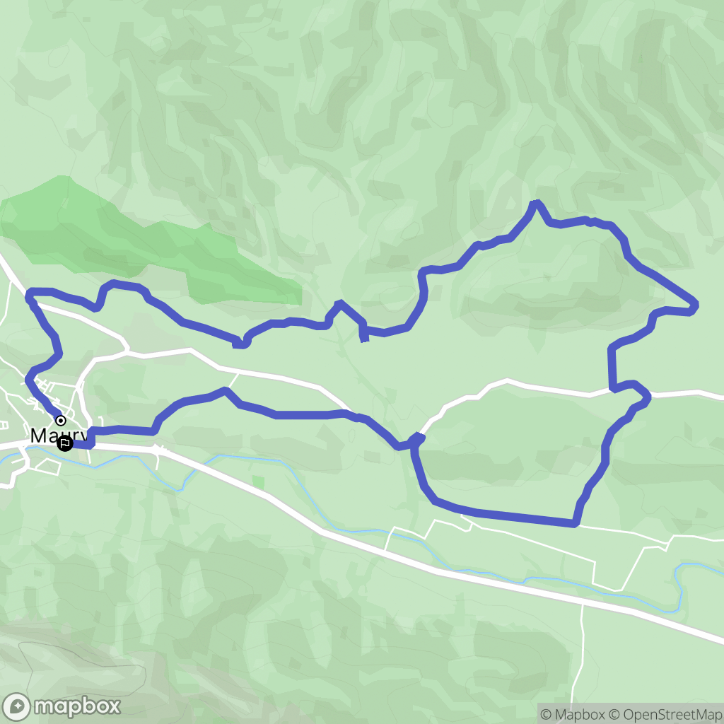 Maury : carte du parcours de randonnée - France