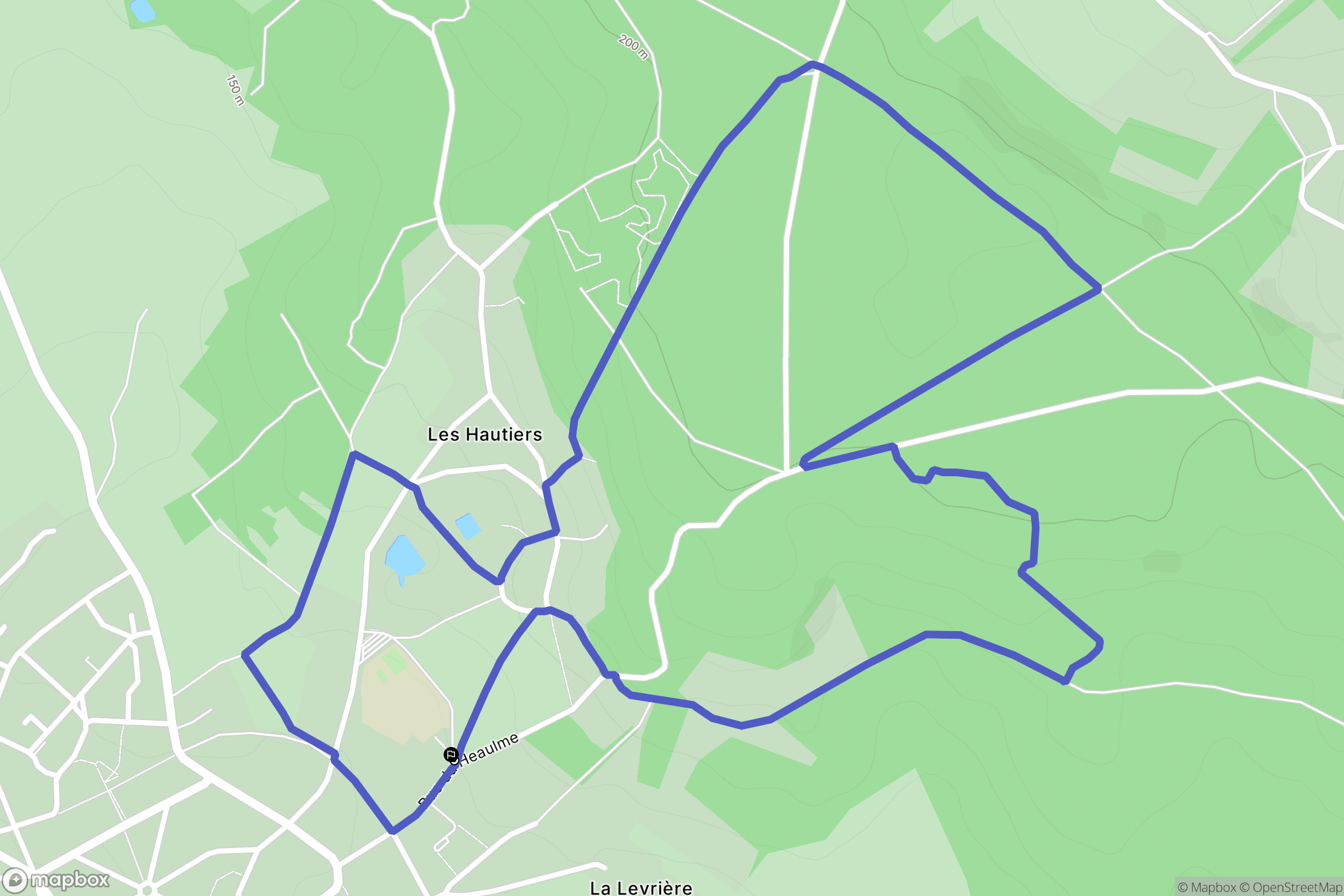 Marines : carte du parcours de randonnée - France